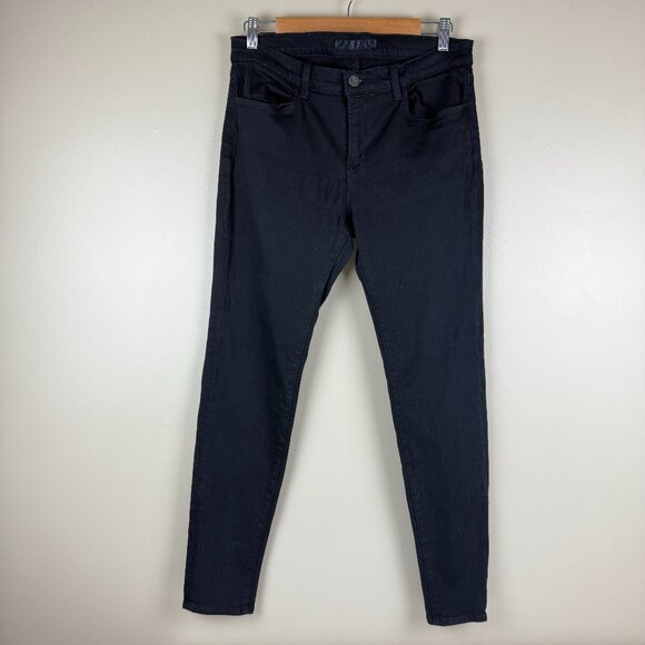 J Brand Skinny Jeans Black Women’s Size 31 Mid Rise Stretch - Picture 1 of 9